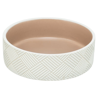 Trixie bol à nourriture abreuvoir motif céramique blanc beige