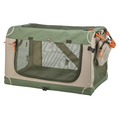 Trixie chenil banc confortable panier de voyage en tissu vert olive beige