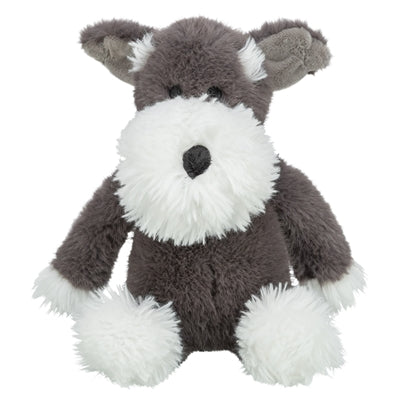 Trixie chien avec moustache en peluche gris