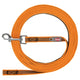Ligne de remorquage Trixie doublée de caoutchouc sans dragonne, orange