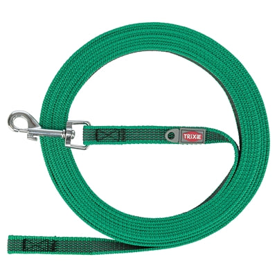 Ligne de remorquage Trixie doublée de caoutchouc sans dragonne vert
