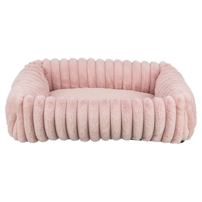Trixie lit pour chien lonni angulaire velours côtelé rose
