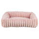 Trixie lit pour chien lonni angulaire velours côtelé rose