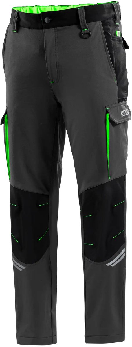Sparco pantalon de travail tech oregon - noir - orange - m