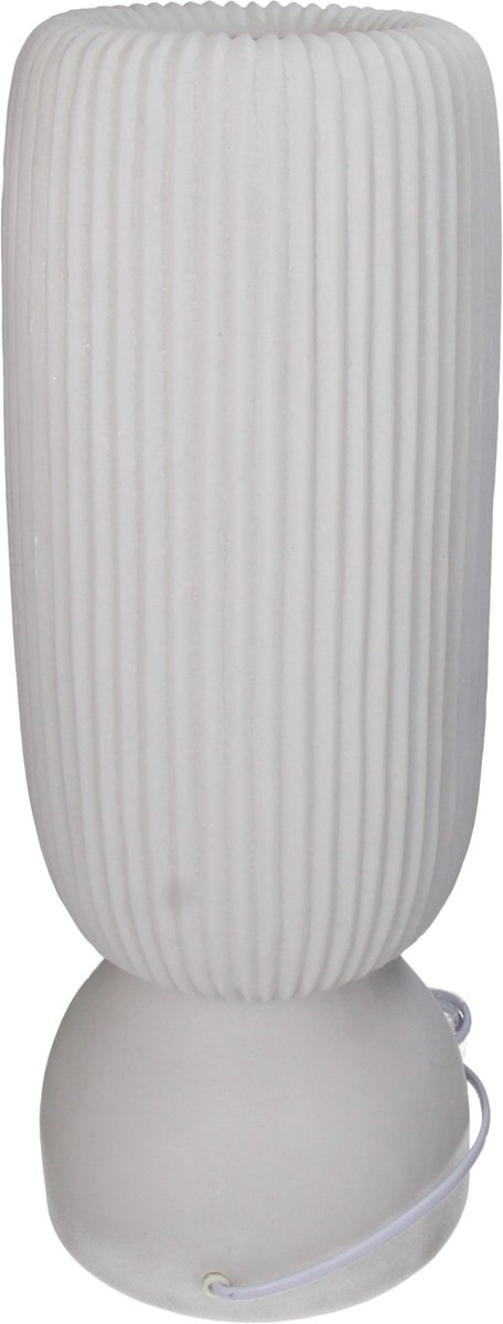 Lampe de table collection HD grès ivoire 16,5x16,5x44,6cm
