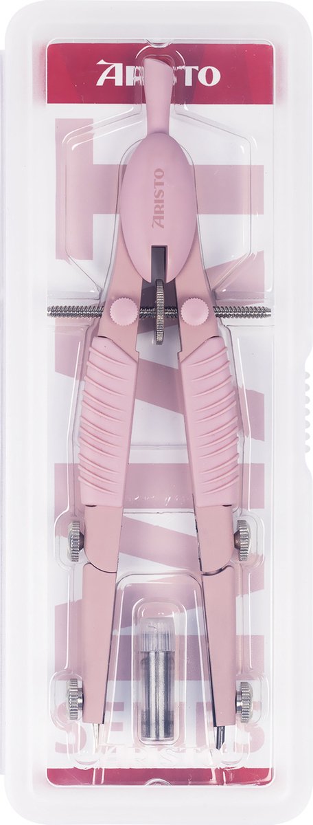 Boussole à réglage rapide Aristo - ligne supérieure - longueur 17 cm - diamètre 370 mm - rose mat - ar-55817