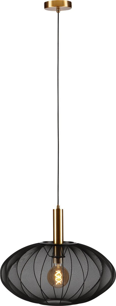 Lucide corina - suspension - ø 50 cm - 1xe27 - noir - japandi