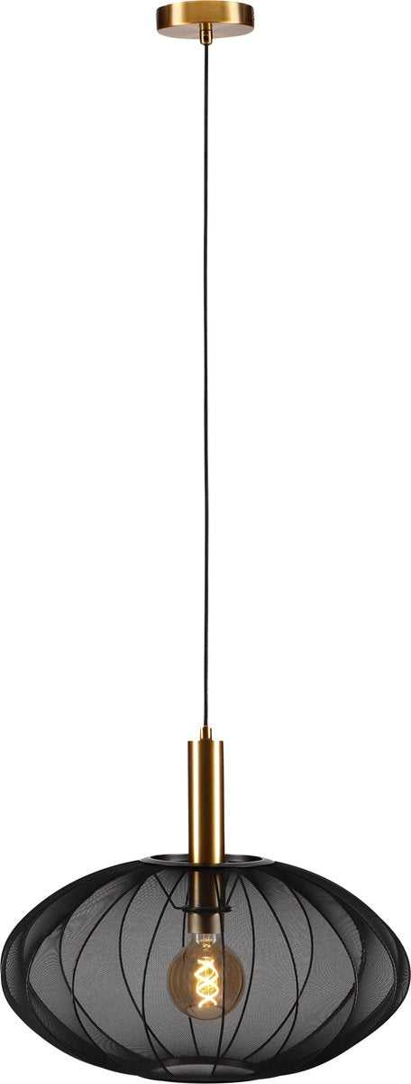 Lucide corina - suspension - ø 50 cm - 1xe27 - noir - japandi