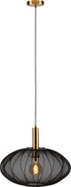 Lucide corina - suspension - ø 50 cm - 1xe27 - noir - japandi