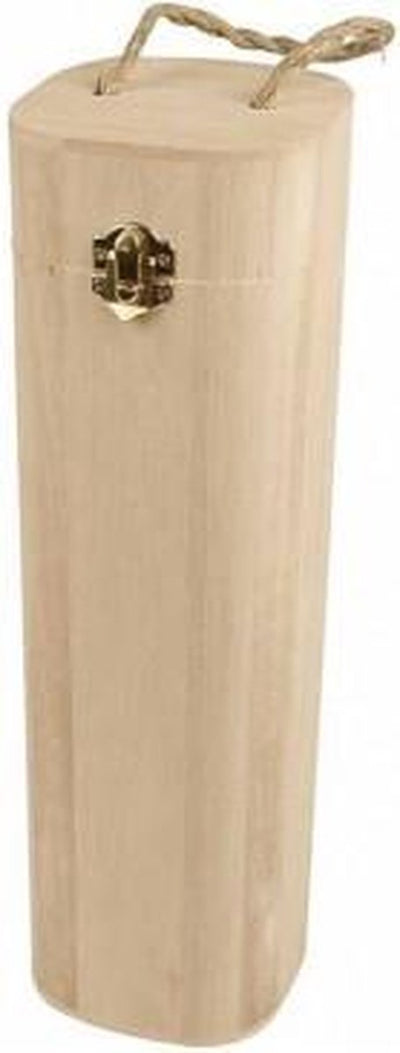 Boîte à vin en bois de Creativ Company avec boucle, h: 34 cm, dim 10x10 cm, 1 pièce