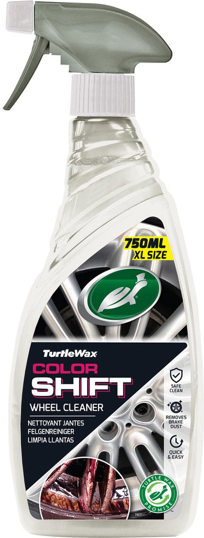 Nettoyant pour roues à changement de couleur Turtle Wax - un nettoyant pour roues sûr et polyvalent - changement de couleur - formule au pH équilibré - 750 ml