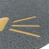 Trixie tapis de litière pour chat tête de chat PVC gris clair