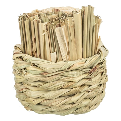 Trixie panier herbe avec foin feuilles de maïs bâtons en bois