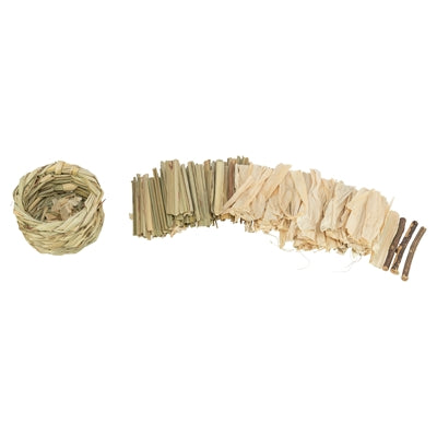 Trixie panier herbe avec foin feuilles de maïs bâtons en bois