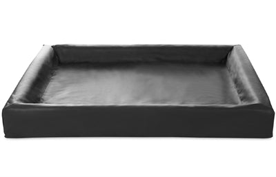 Bia artificiel en cuir couverture de chien panier noir