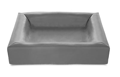 Bia lit artificiel en cuir couverture de chien panier de chien gris