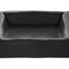 Bia lit artificiel en cuir couverture de chien panier noir