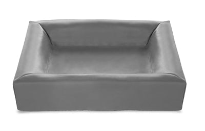 Bia lit artificiel en cuir couverture de chien panier de chien gris