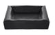 Bia lit artificiel en cuir couverture de chien panier noir
