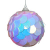 Decoris Boule de Noël paillettes irisées 8cm 4 pcs