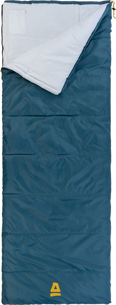 Sac de couchage Abbey Camp hiver - modèle couverture - bleu - 220 x 82 cm - extra long spacieux - connectable