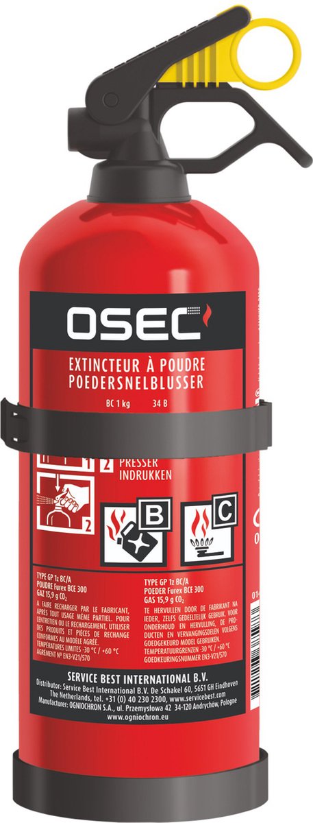 Extincteur Belmic 1kg norme belge 2028
