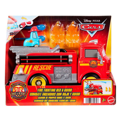 Mattel Disney et Pixar Cars Heater Springs Racing and Rescue - Pompiers - Coffret Rouge et Guido