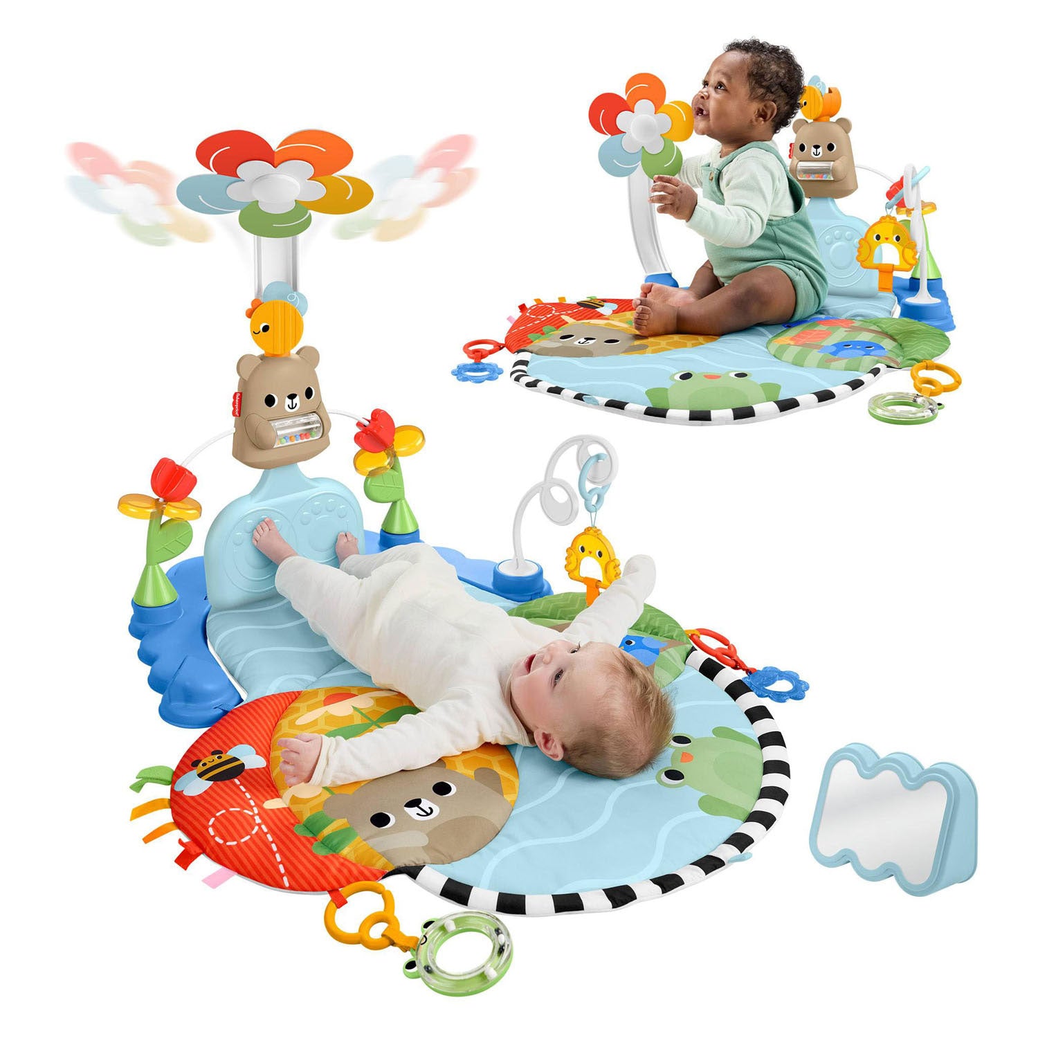 Tapis d'activité 3 en 1 pour escaliers et balançoires Fisher-Price