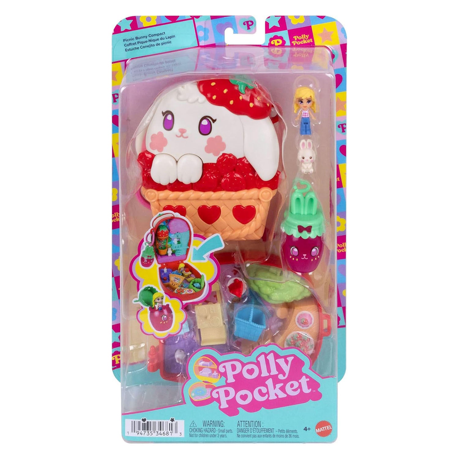 Pic Polly Pocket - Ensemble de jeu compact Knick du lapin