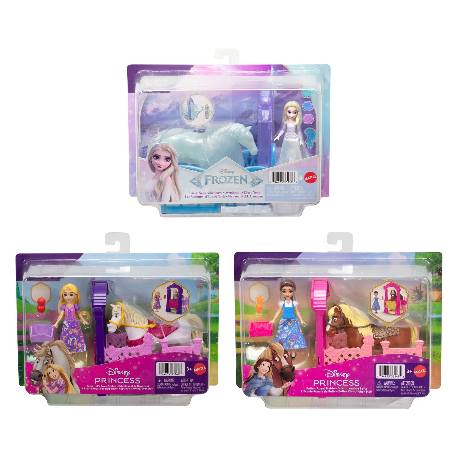 Coffret de jeu princesse Disney avec princesse et cheval