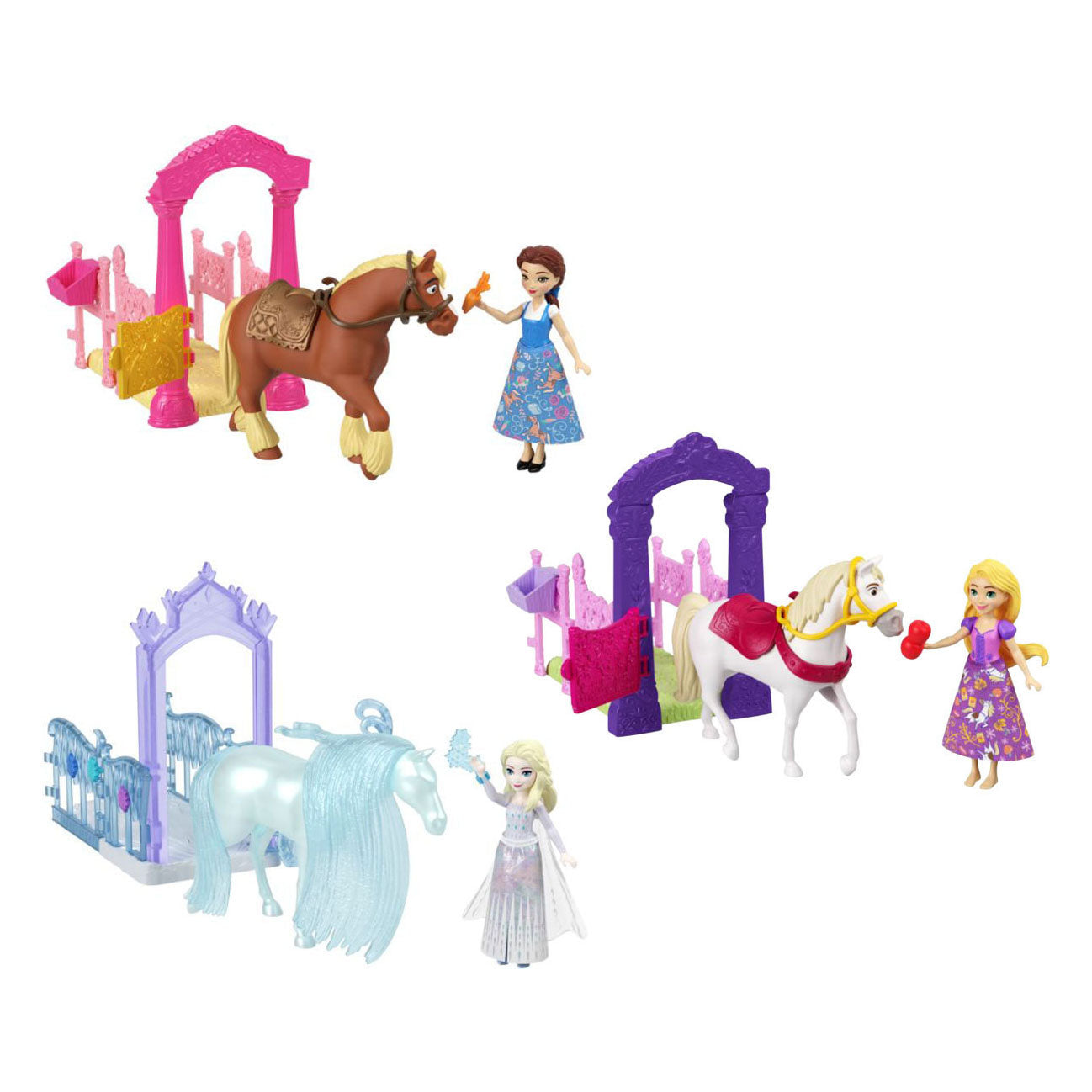 Coffret de jeu princesse Disney avec princesse et cheval