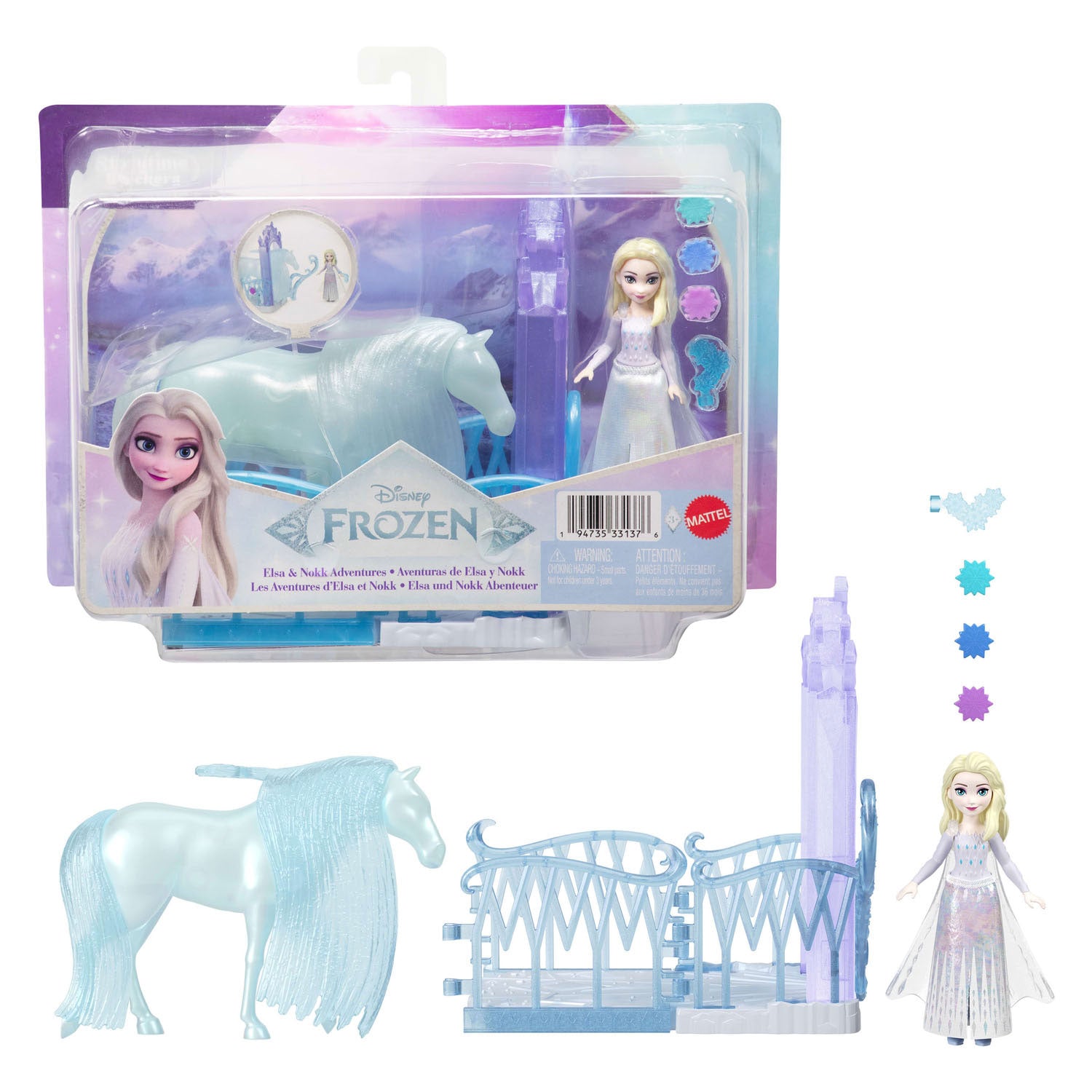 Coffret de jeu princesse Disney avec princesse et cheval