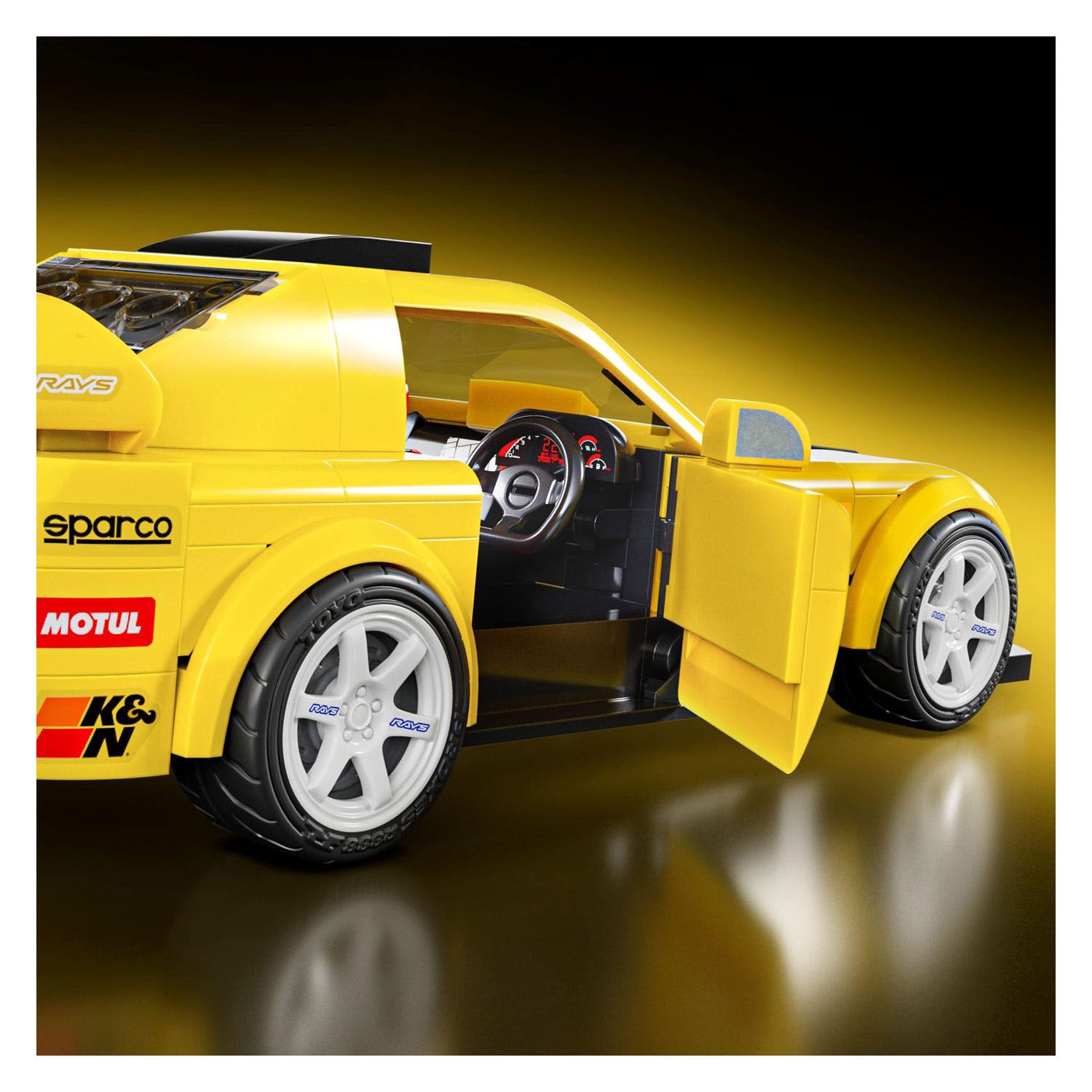 Hot Wheels Brick Shop Speed ​​​​Series 2007 Honda S2000 1:32 Ensemble de construction - 257 pièces.
