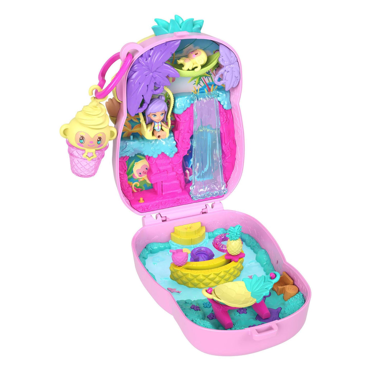 Ensemble de jeu compact singe ananas Polly Pocket