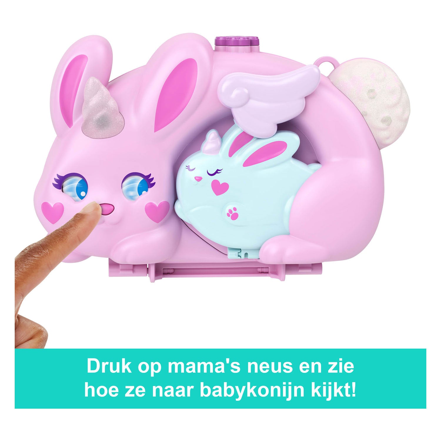 Polly pocket 2-en-1 Bunny Fun - sac avec ensemble de jeu compact