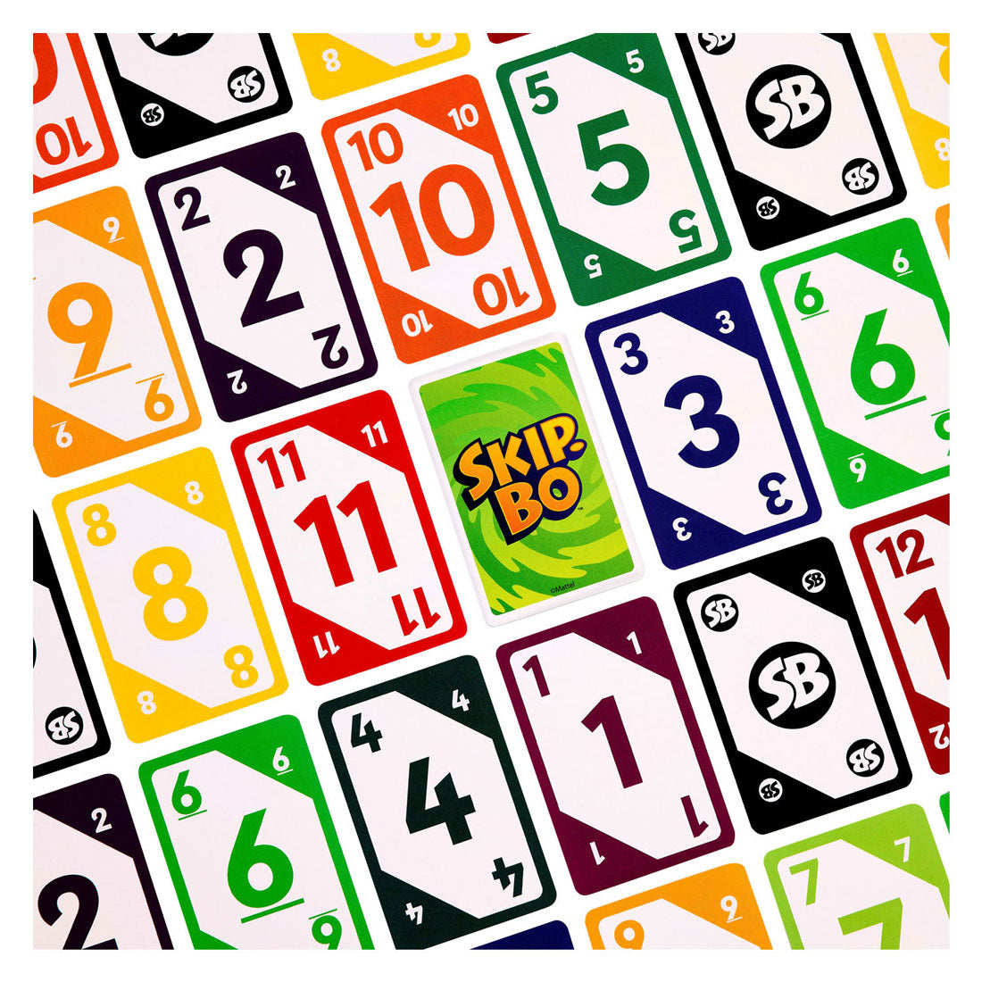 Mattel games skip-bo - jeu de cartes - pour 2-6 joueurs - exploration de la stratégie