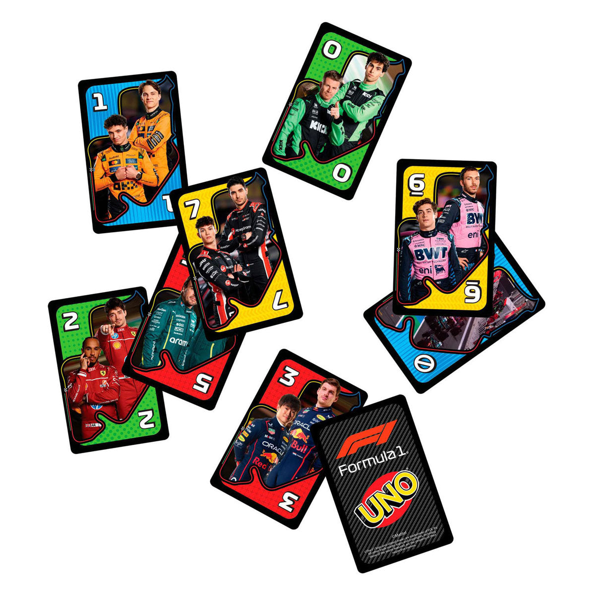 Mattel jeux uno f1 - jeu de cartes