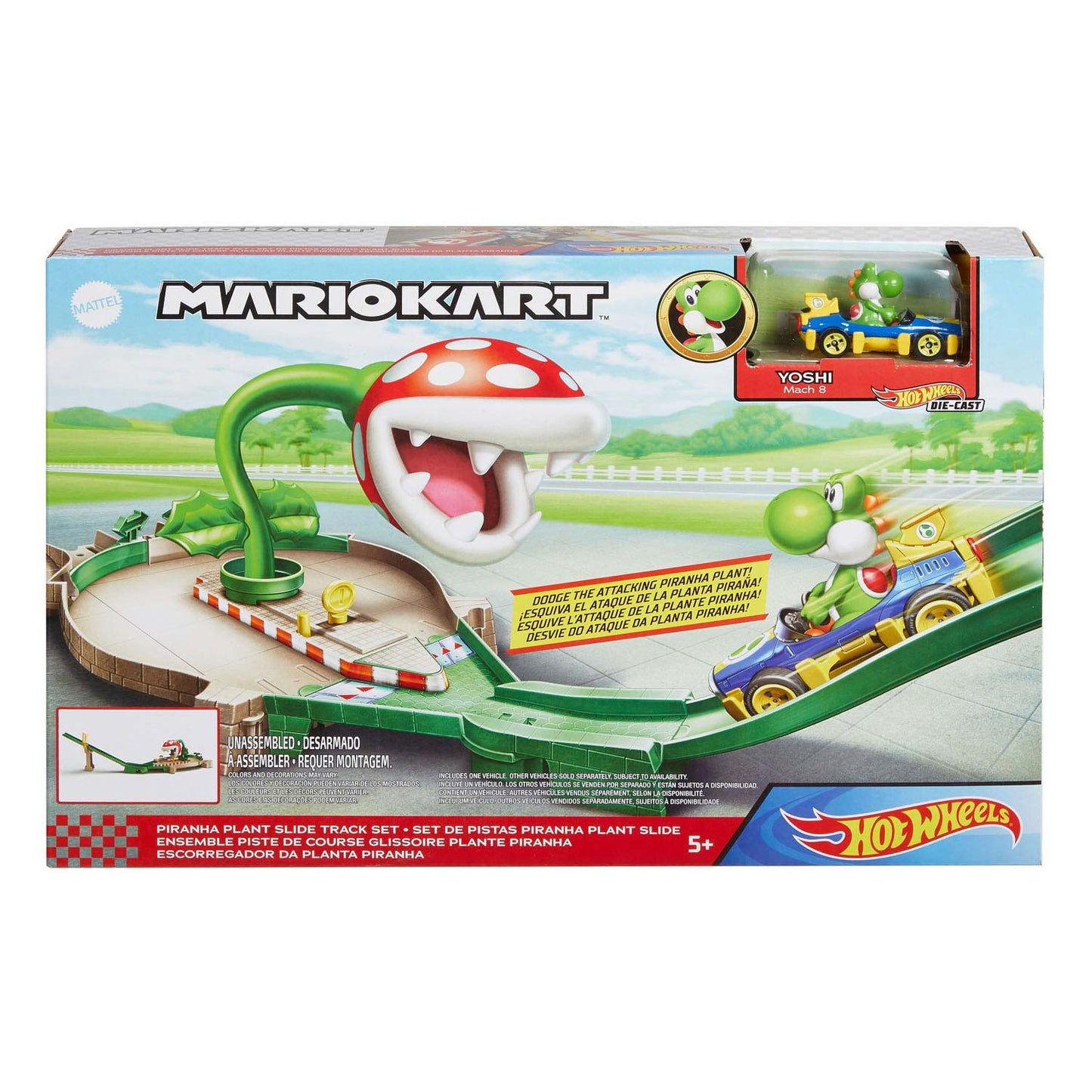 Roues chaudes de la plante Mario Kart Piranha Racebaan