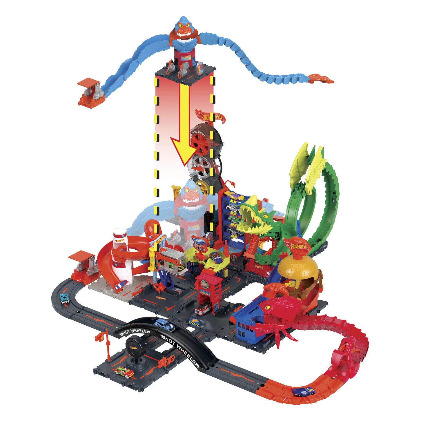 Mattel City Nemesis Lab Station de gaz Gorilla Attack