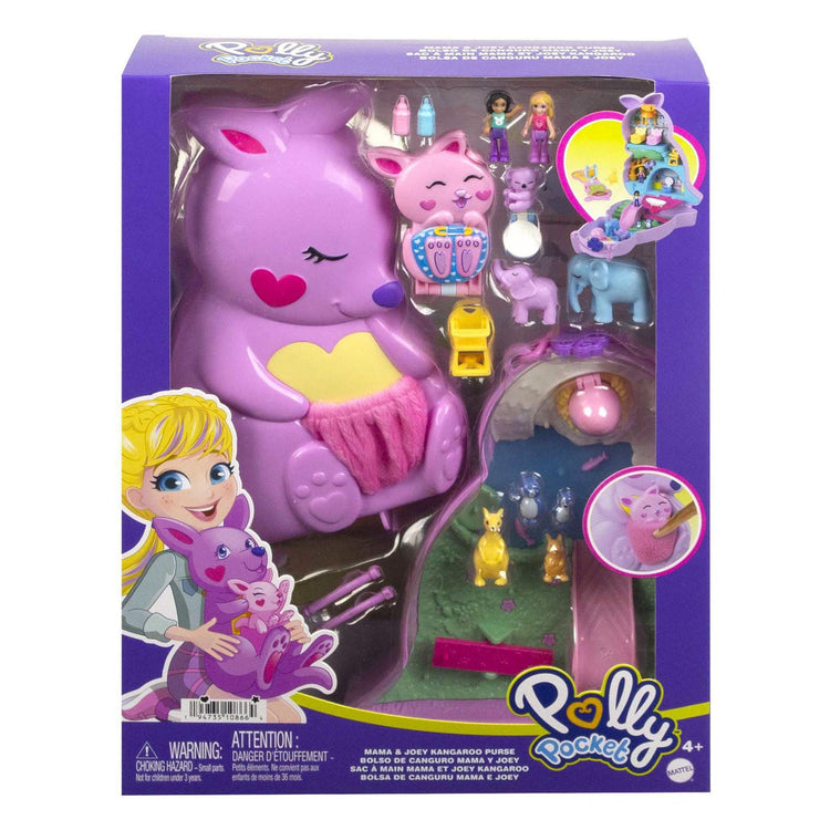 Mattel Polly Pocket Mama et Joey Kangaroo Bag Play Set