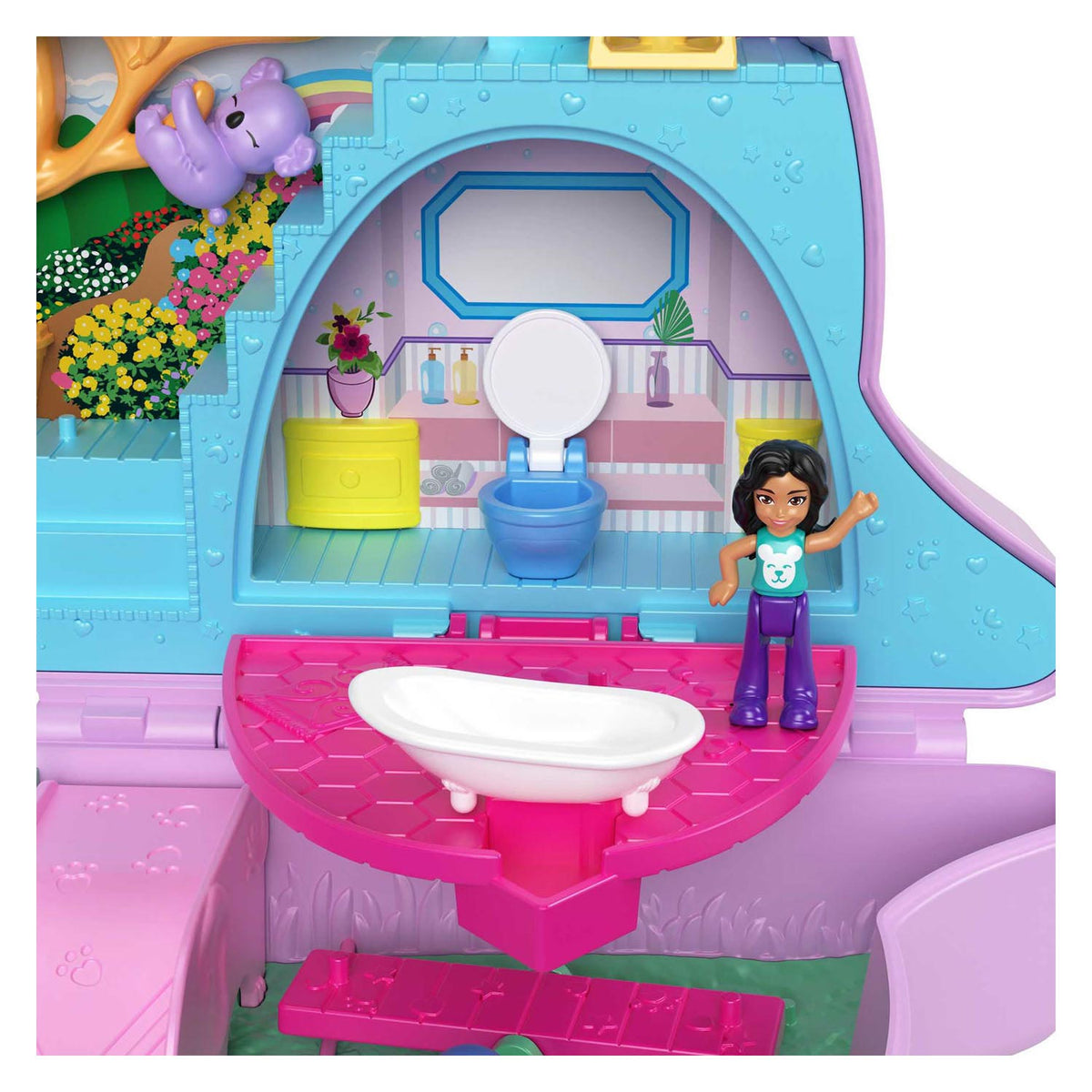 Mattel Polly Pocket Mama et Joey Kangaroo Bag Play Set
