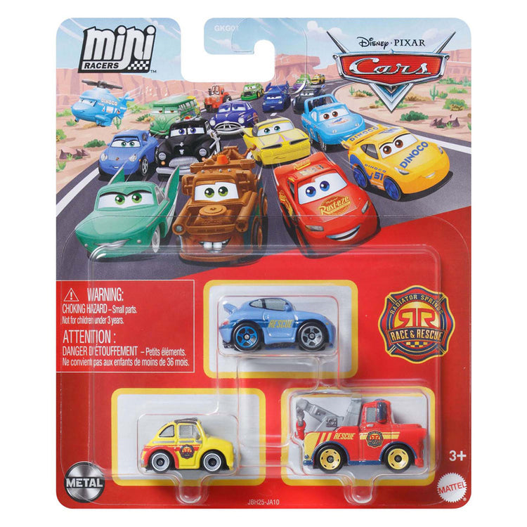 Mattel Disney Pixar Cars Mini Racers Cars, 3 pcs.