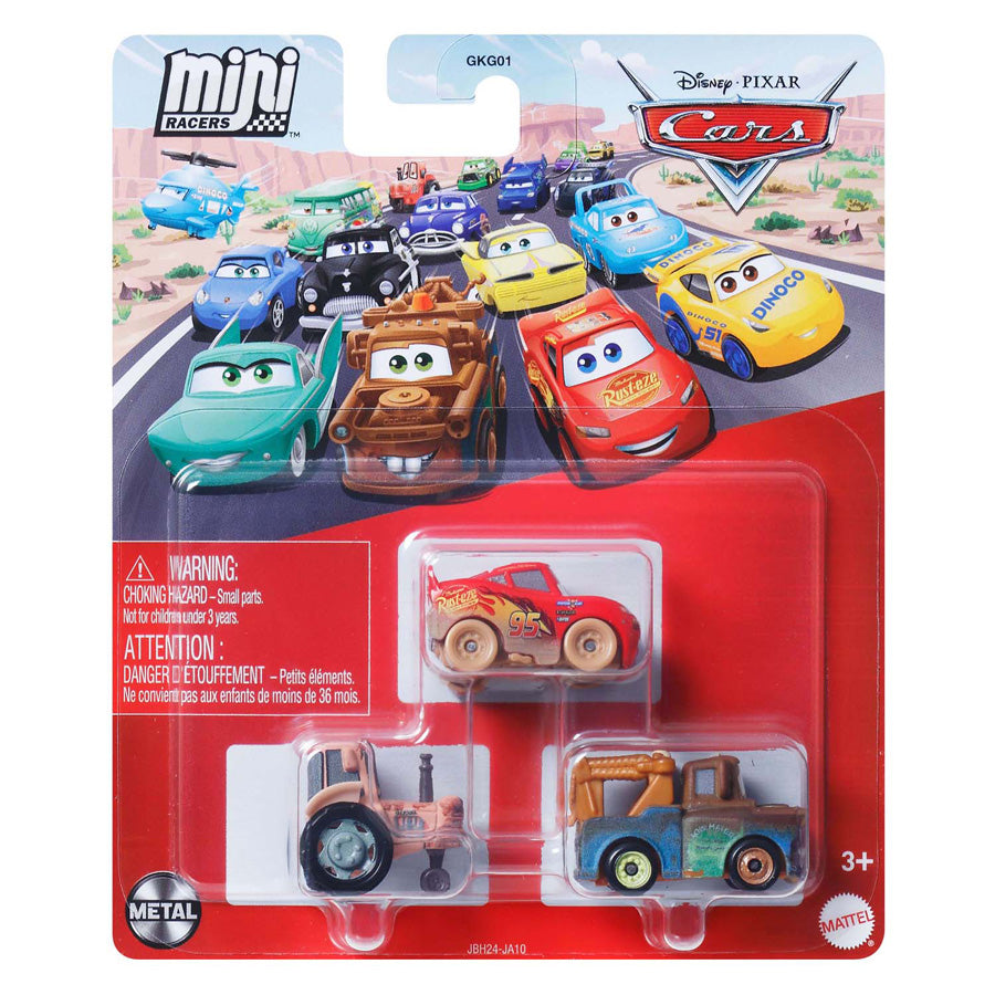 Mattel Disney Pixar Cars Mini Racers Cars, 3 pcs.
