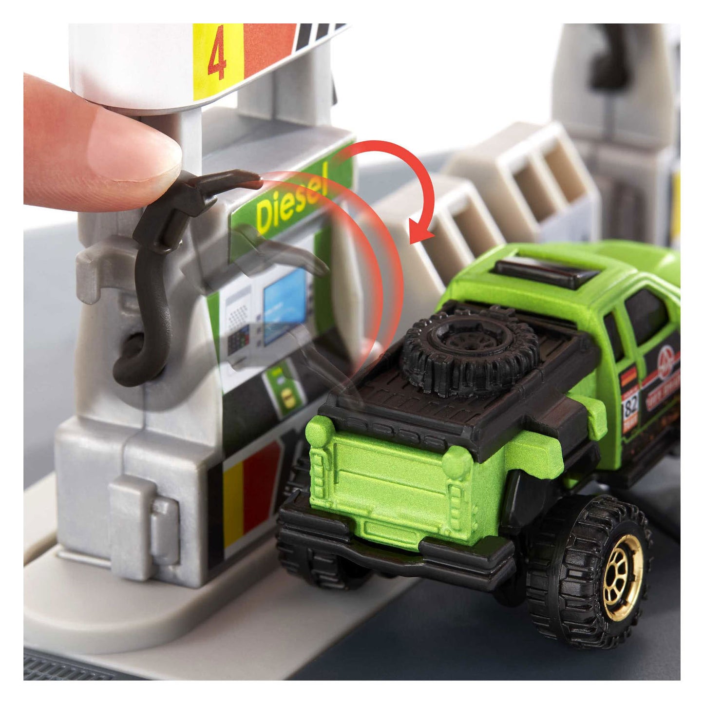 Jeu de jeux de station-service du pilote d'action Mattel Mattebox