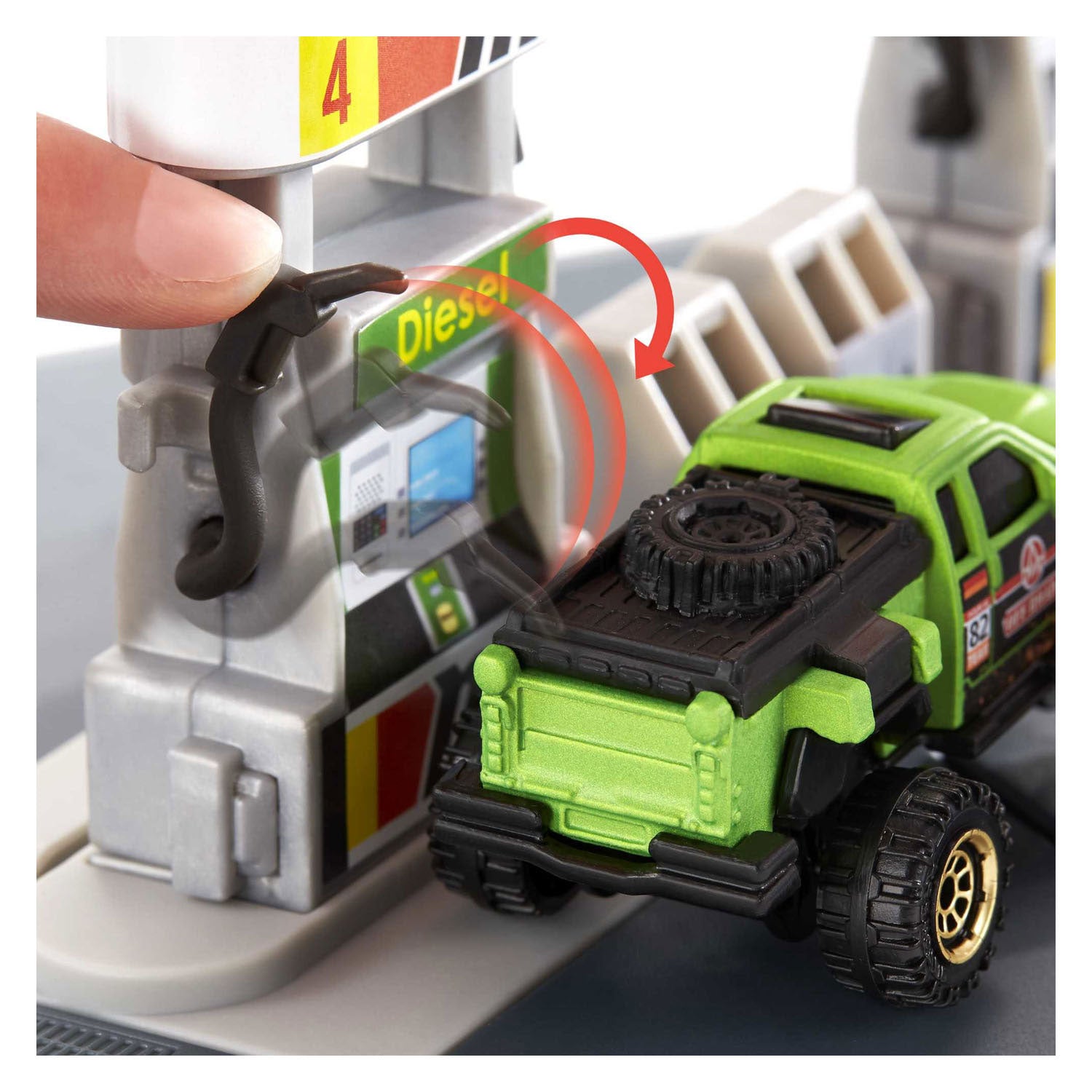 Jeu de jeux de station-service du pilote d'action Mattel Mattebox