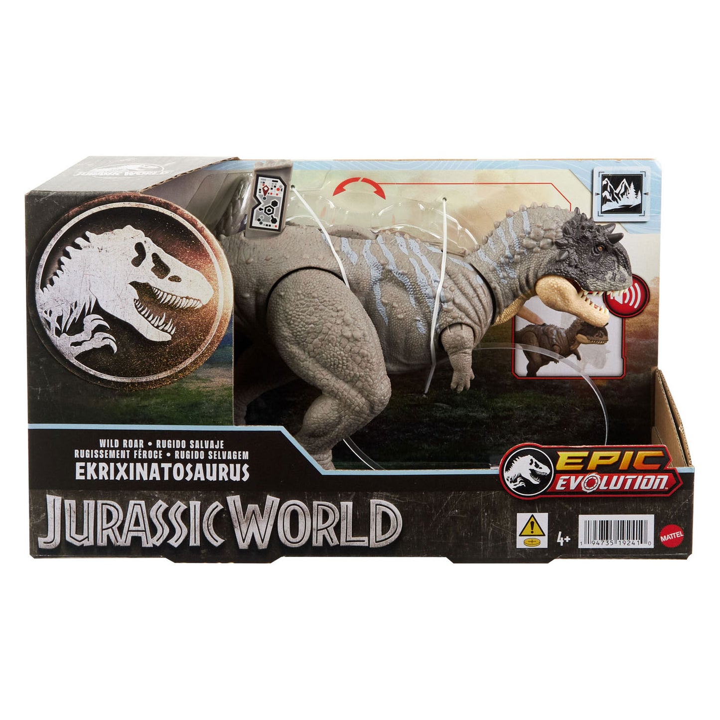 Mattel Jurassic World Wild Roar Ekrixinatosaurus Playing Figure