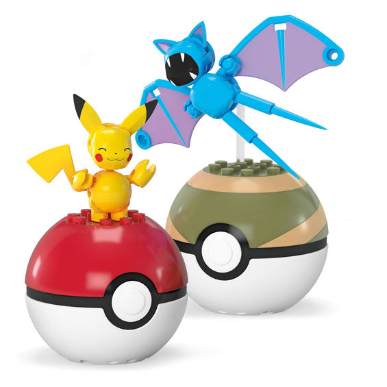 Mattel Mega CONTRUX PIKACHU ZUBAT BOUWSET, 40DLG.