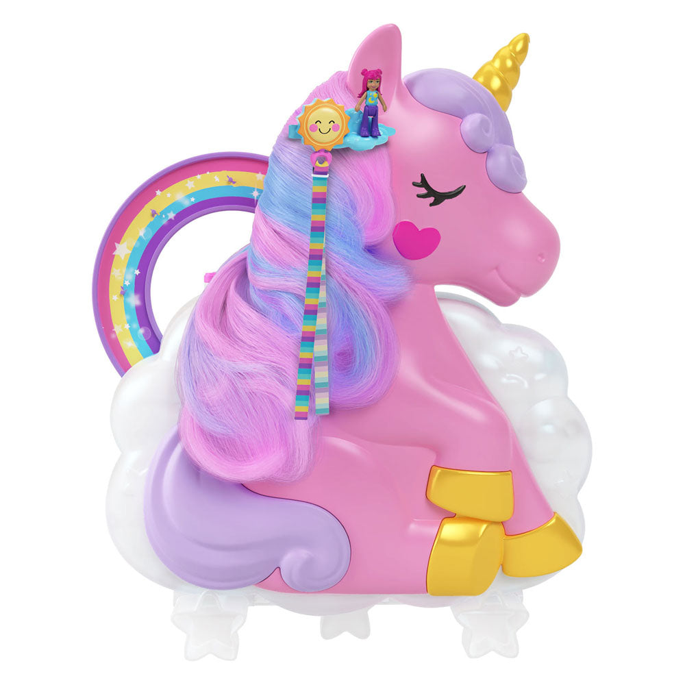 Mattel Polly Pocket Salon de l'ensemble de jeu Regenboog Unicorn