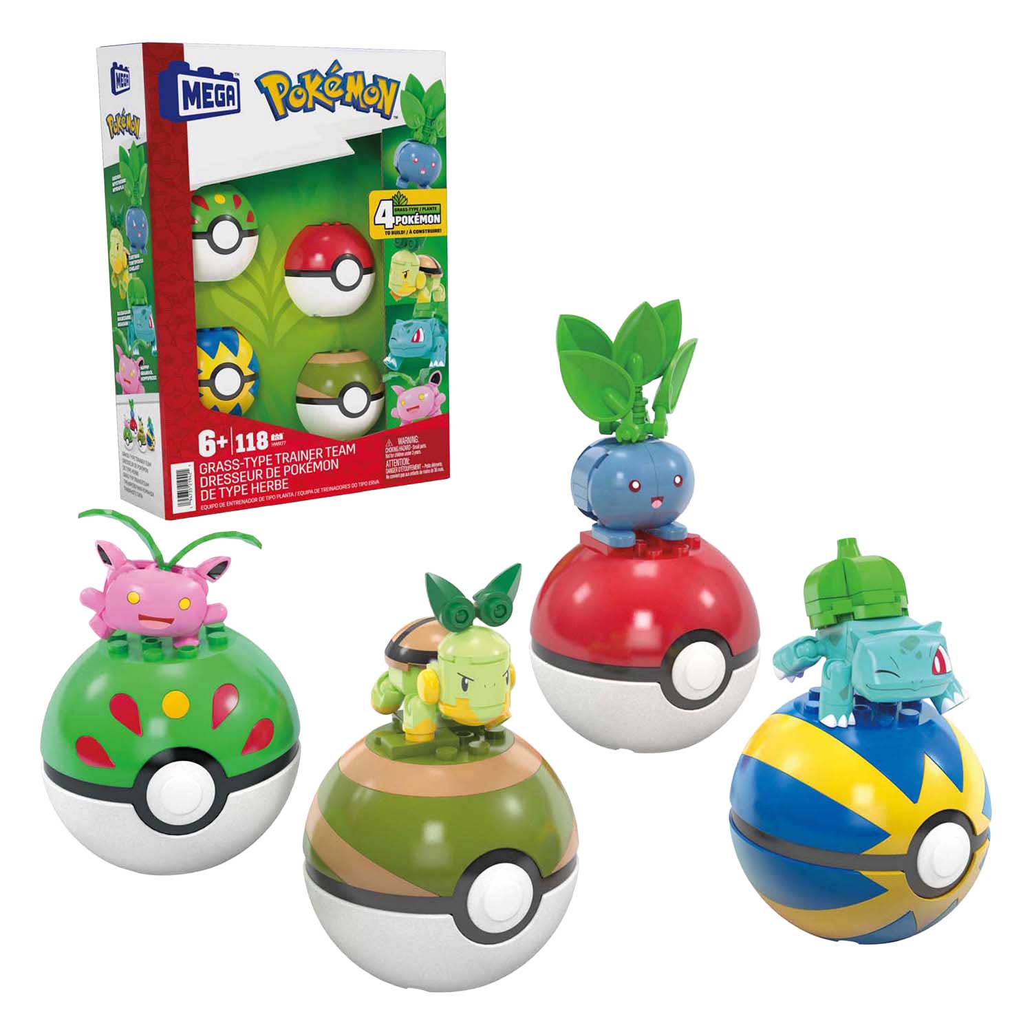 Équipe d'entraîneur de type Pokémon Mega Grass