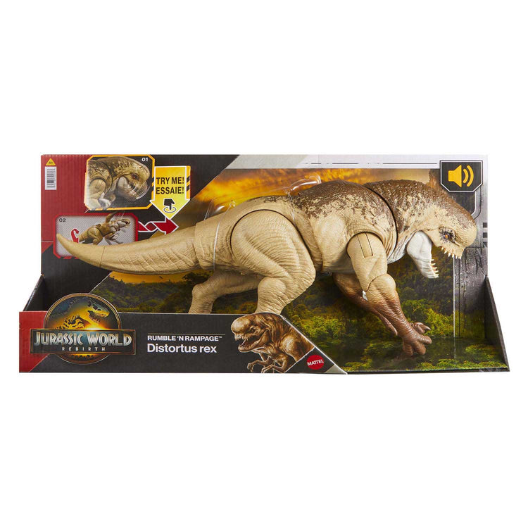 Mattel Jurassic World Rebirth - Dino méchant - Distortus Rex